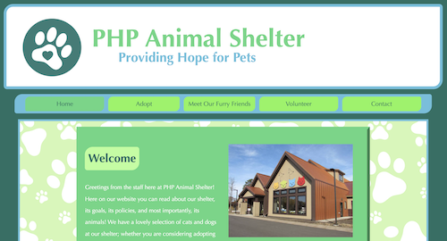 Screenshot of the UVM CS Fair home page